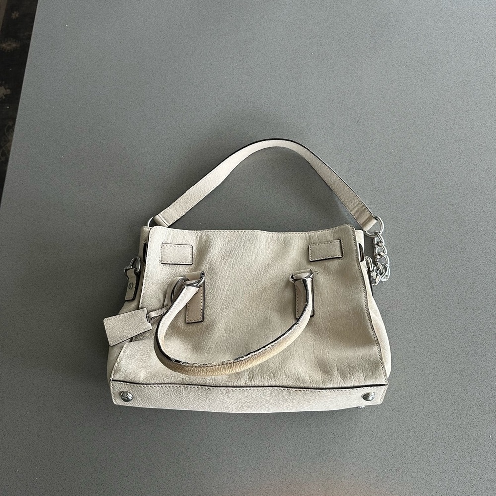 Michael Kors Vanilla Cream Hamilton Padlock Shoulder Bag Tote - Picture 5 of 8